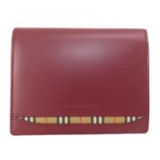 Pre-owned Leather wallets Burberry Vintage , Red , Dames