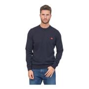 Heren San Cassius Regular Fit Katoenen Trui Hugo Boss , Blue , Heren