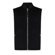 Zwart Gebreid Vest Aw24 Low Brand , Black , Heren