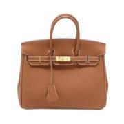 Pre-owned Leather handbags Hermès Vintage , Brown , Dames