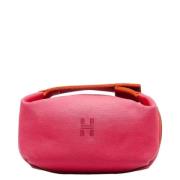 Pre-owned Canvas handbags Hermès Vintage , Pink , Dames