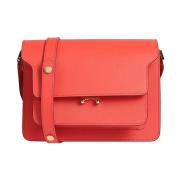 Stijlvolle leren tas voor vrouwen Marni , Orange , Dames