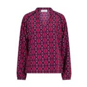 Rowyn Blouse met Lange Mouwen Lofty Manner , Pink , Dames