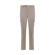 Beige Cargo Wol-Kasjmier Broek Incotex , Beige , Heren