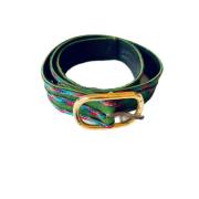 Pre-owned Canvas belts Yves Saint Laurent Vintage , Green , Dames