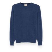 Lamswol Crewneck Trui Woolrich , Blue , Heren