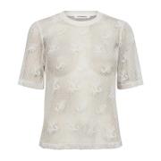 Witte Net Tee Top Co'Couture , White , Dames