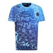 Bandana Print T-shirt Casual Stijl Carlo Colucci , Multicolor , Heren