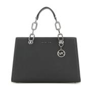 Stijlvolle Slate Leren Handtas Michael Kors , Gray , Dames