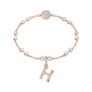 Charm voor vrouwen, Alfabet H Kristal Roségoud 5437622 Swarovski , Gra...