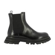 Chelsea Boots in geborsteld leer Alexander McQueen , Black , Dames