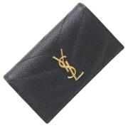 Pre-owned Leather key-holders Yves Saint Laurent Vintage , Black , Dam...