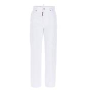 Witte Bull Boston Jeans Dsquared2 , White , Dames