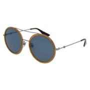 Stijlvolle zonnebril voor modieuze looks Gucci , Brown , Unisex