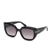 Zwarte Vlinder Zonnebril Verloop Grijs Tom Ford , Black , Dames