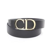 Pre-owned Leather belts Dior Vintage , Black , Heren