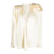 Elegante Zijden Blouse Magda Butrym , Beige , Dames