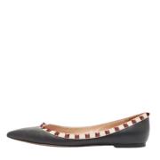 Pre-owned Leather flats Valentino Vintage , Black , Dames