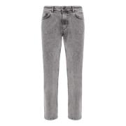 Stretch Denim Jeans Boggi Milano , Gray , Heren