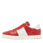 Pre-owned Leather sneakers Valentino Vintage , Red , Dames