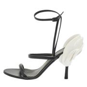 Pre-owned Leather sandals Valentino Vintage , Black , Dames