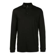 Katoenen poloshirt met 3 knopen Hugo Boss , Black , Heren