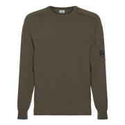 Merino Wol Ronde Hals Sweater C.p. Company , Green , Heren