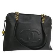 Pre-owned Leather chanel-bags Chanel Vintage , Black , Dames