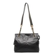 Pre-owned Leather chanel-bags Chanel Vintage , Black , Dames