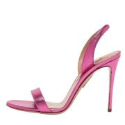 Pre-owned Leather sandals Aquazzura Pre-owned , Pink , Dames