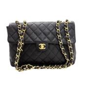 Pre-owned Leather chanel-bags Chanel Vintage , Black , Dames