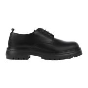 Zwarte leren elegante herenschoenen Exton , Black , Heren