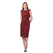 Bordeaux Mouwloze Mini Jurk Fracomina , Red , Dames