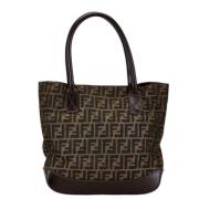 Pre-owned Canvas fendi-bags Fendi Vintage , Brown , Dames