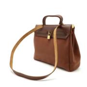 Pre-owned Leather handbags Hermès Vintage , Brown , Dames