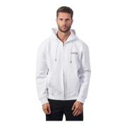 Witte Hoodie met Rits Guess , White , Heren