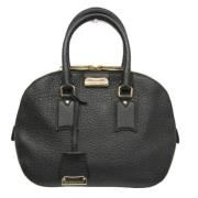 Pre-owned Leather handbags Burberry Vintage , Black , Dames