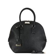 Pre-owned Leather handbags Burberry Vintage , Black , Dames