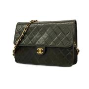 Pre-owned Leather chanel-bags Chanel Vintage , Black , Dames