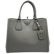 Pre-owned Leather prada-bags Prada Vintage , Gray , Dames