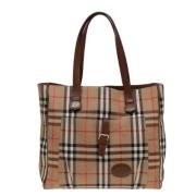 Pre-owned Canvas totes Burberry Vintage , Beige , Dames