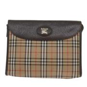 Pre-owned Canvas clutches Burberry Vintage , Beige , Dames