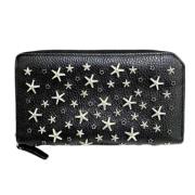 Pre-owned Leather wallets Jimmy Choo Pre-owned , Black , Dames