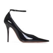 Zwarte Lakleren Stiletto Hakken Amina Muaddi , Black , Dames