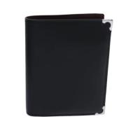 Pre-owned Leather wallets Cartier Vintage , Black , Heren