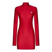 Rode Coltrui Jurk met C Logo Coperni , Red , Dames