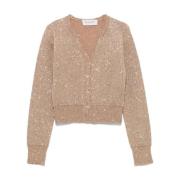 Paillet Vest Kameel Goud Ermanno Scervino , Brown , Dames