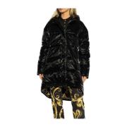 Zwarte Parka Jas voor Vrouwen Versace Jeans Couture , Black , Dames