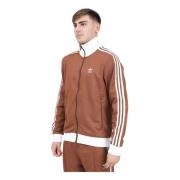 Klassieke Zip Sweater Bruin Mannen Adidas Originals , Brown , Heren