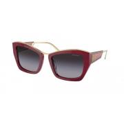 Stijlvolle zonnebril in trendy design Miu Miu , Red , Dames